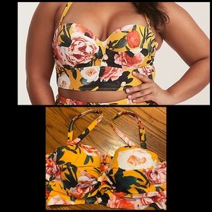 Torrid Floral Push-Up Underwire Swim Top
